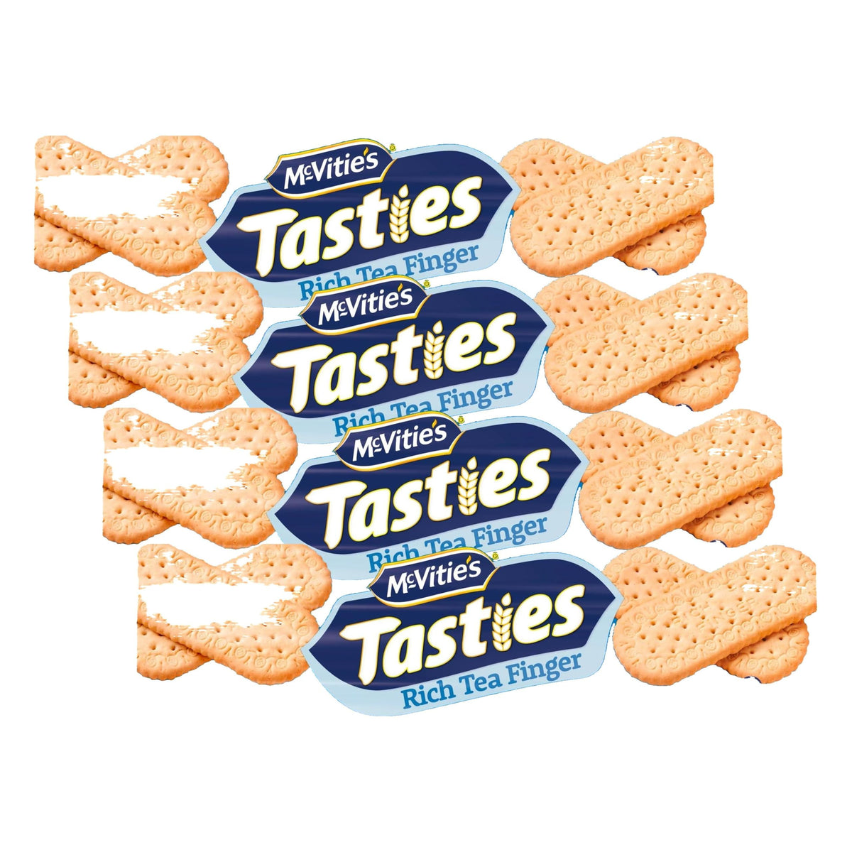 McVitie's Rich Tea Finger Biscuits - Classic Taste, Crisp Texture | 250 g (Pack of 4)