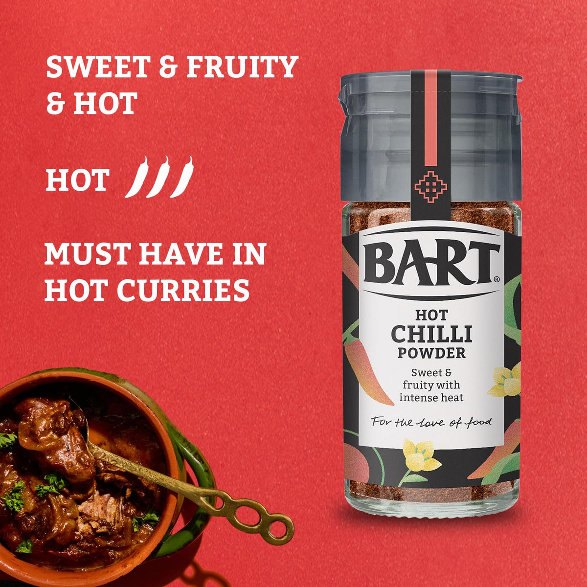 BART Latin American Spice Collection - Cayenne Pepper, Chilli Flakes, Sweet Smoked Paprika, Mild Chilli Powder, Hot Chilli Powder, Fajita Spice Blend 8