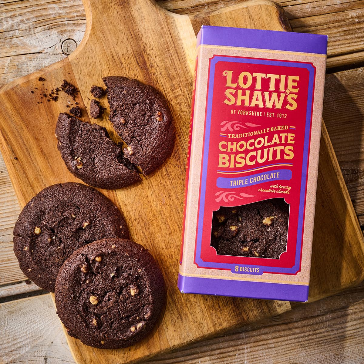 Lottie Shaw's Triple Chocolate Biscuit Box - 8 Biscuits | 180g