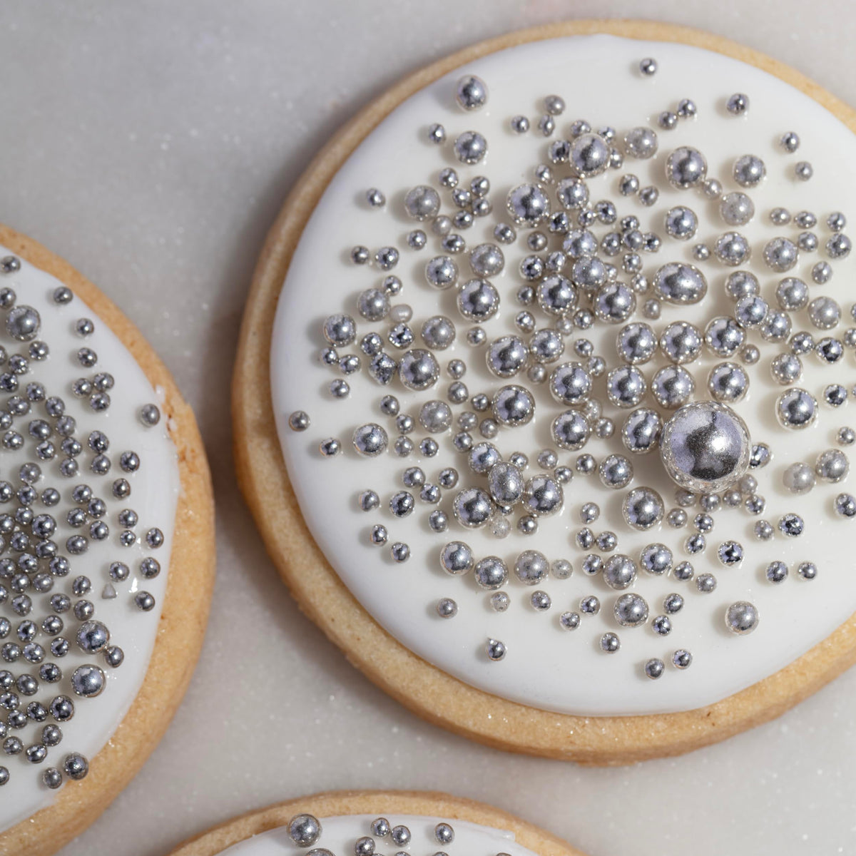PME Silver Sugar Pearls - 6mm Edible Cake Decorations | 25g Tub | Pack of 2 8