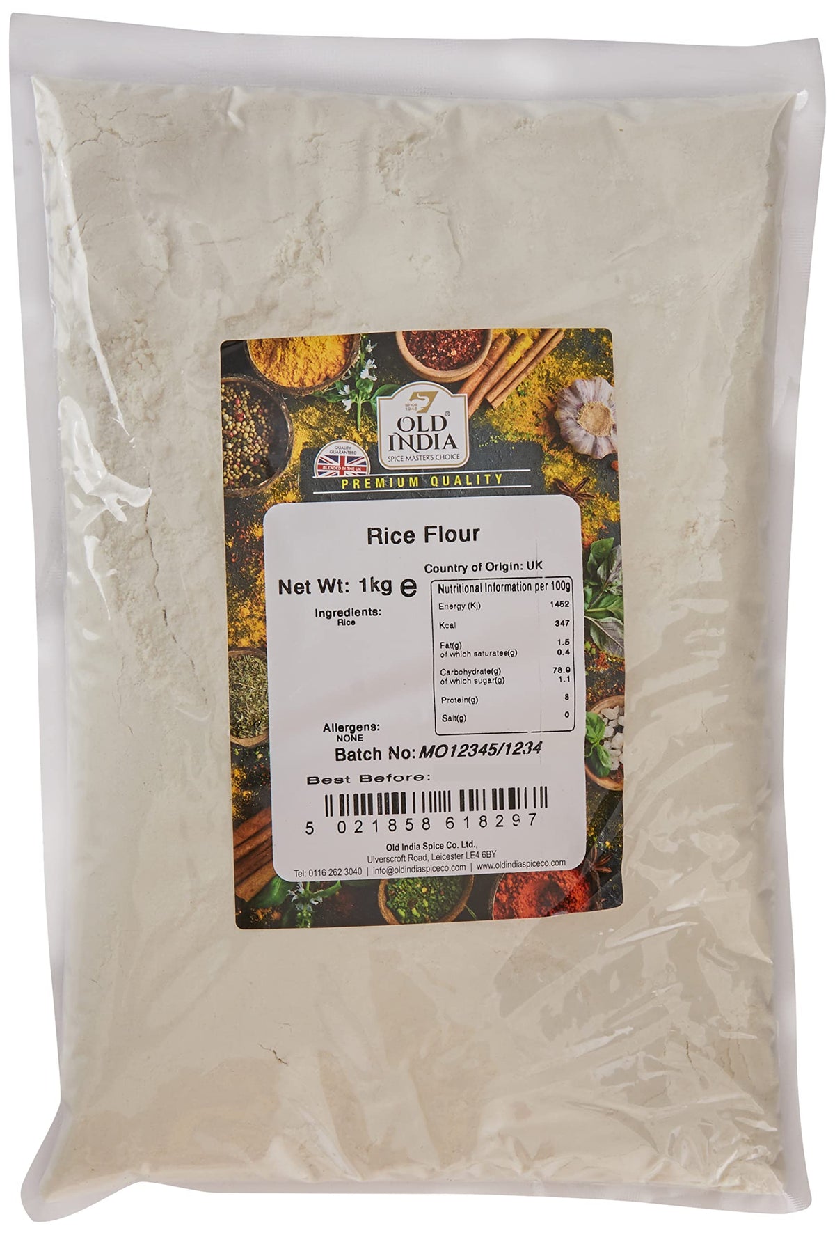Old India Rice Flour - 1kg Bag | Natural, Additive-Free, GMO-Free 1