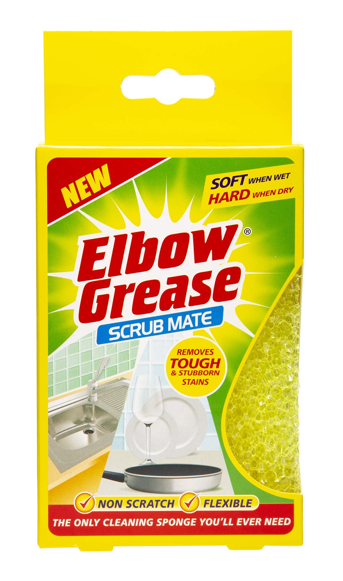Elbow Grease Scrub Mate - Tough on Stains, Non-Scratch Cleaning | Pack of 1 1