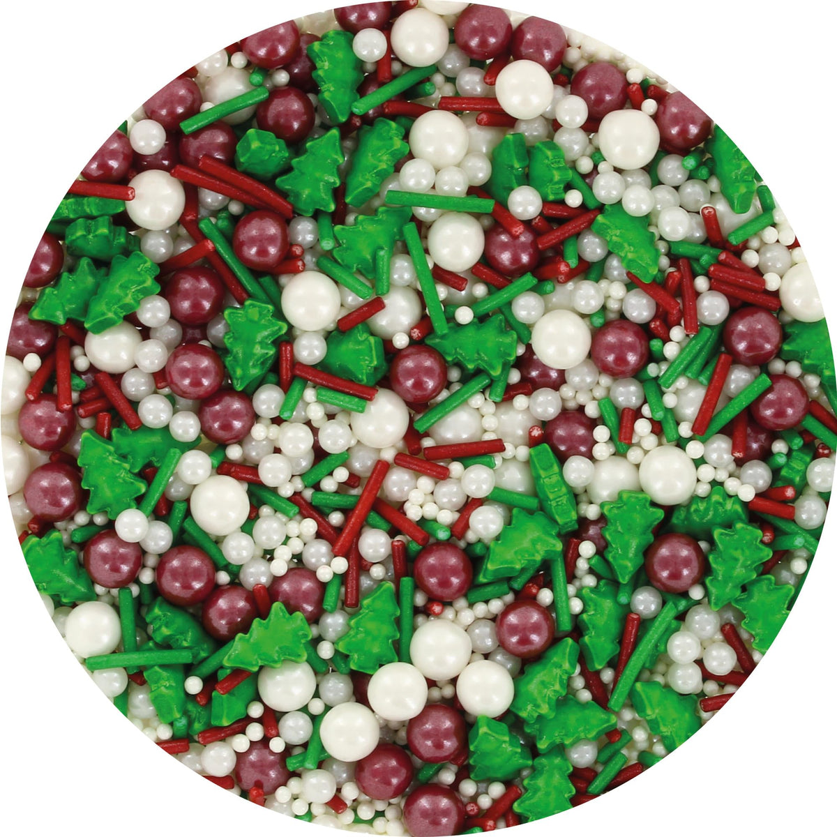 Baked With Love Christmas Tree Sprinkles - 100g | Edible Decorations | Resealable Bottle