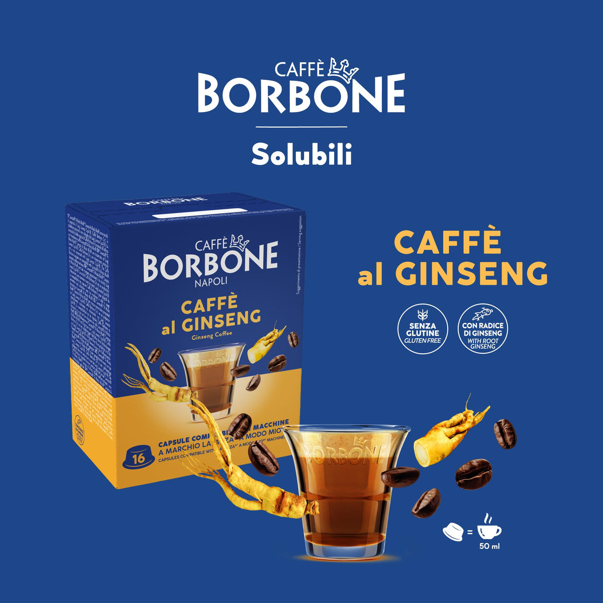 Caffè Borbone Ginseng Coffee Pods - 96 Capsules | Lavazza A Modo Mio Compatible | Gluten-Free 3
