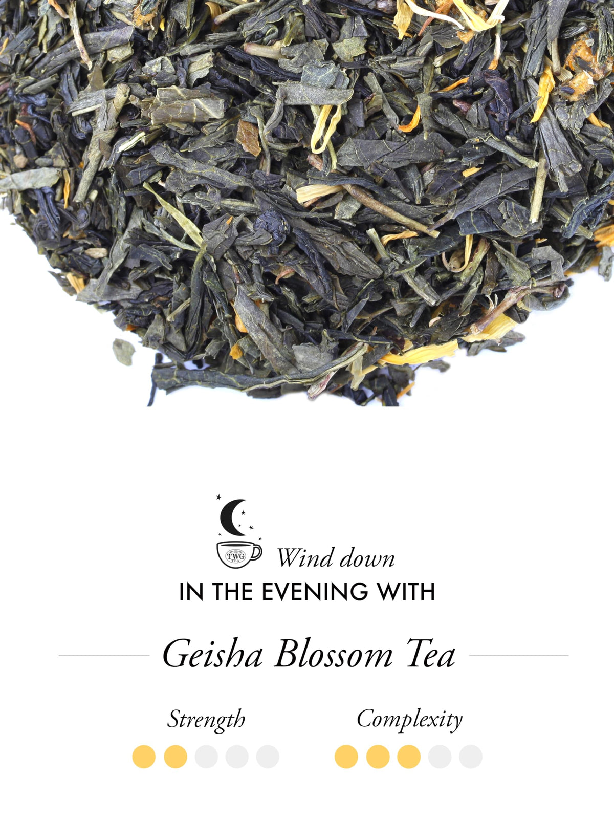 TWG Tea Geisha Blossom Tea - Passionfruit & Marigold Petals | Herbal Tea | 40g