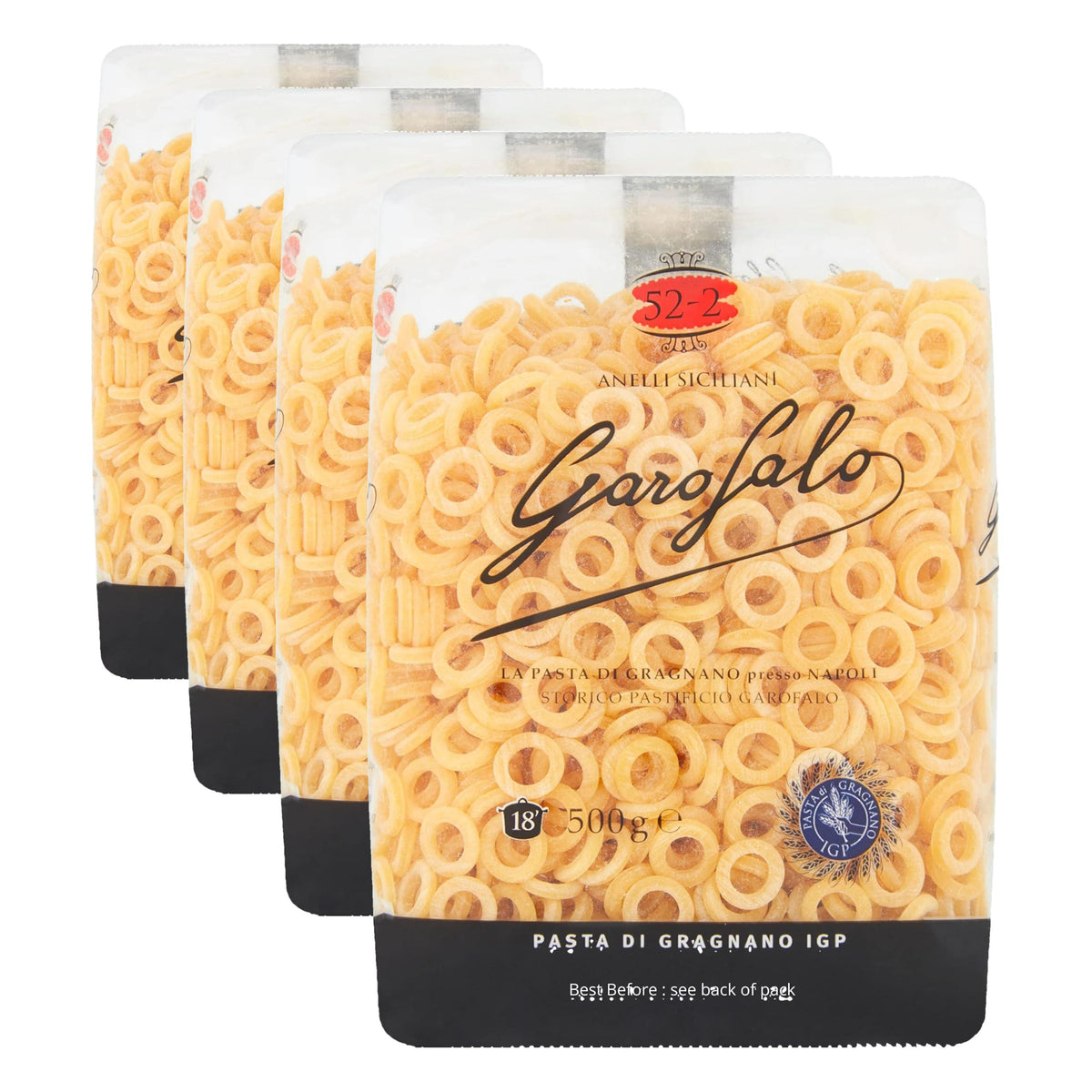 Garofalo Anelli Siciliana Italian Dried Pasta Hoops - 500g (Pack of 4)