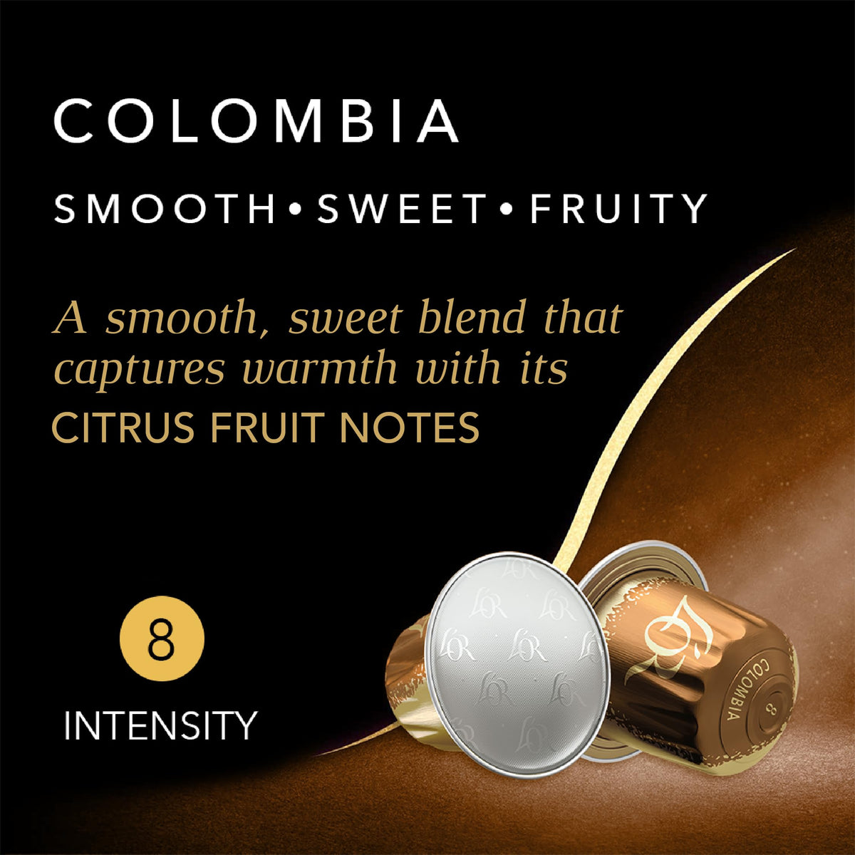 L'OR Espresso Colombia Intensity 8 Aluminium Capsules - 20 Count