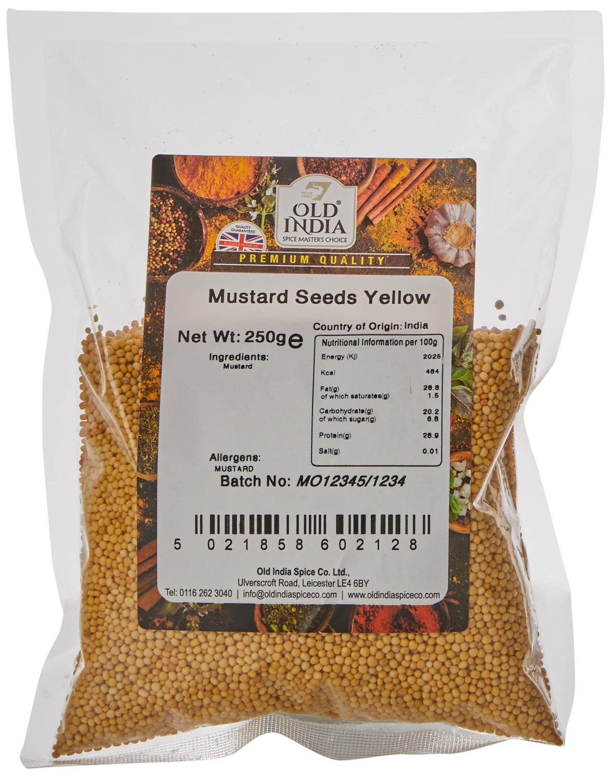 Old India Yellow Mustard Seeds - 250g | Natural & GMO Free