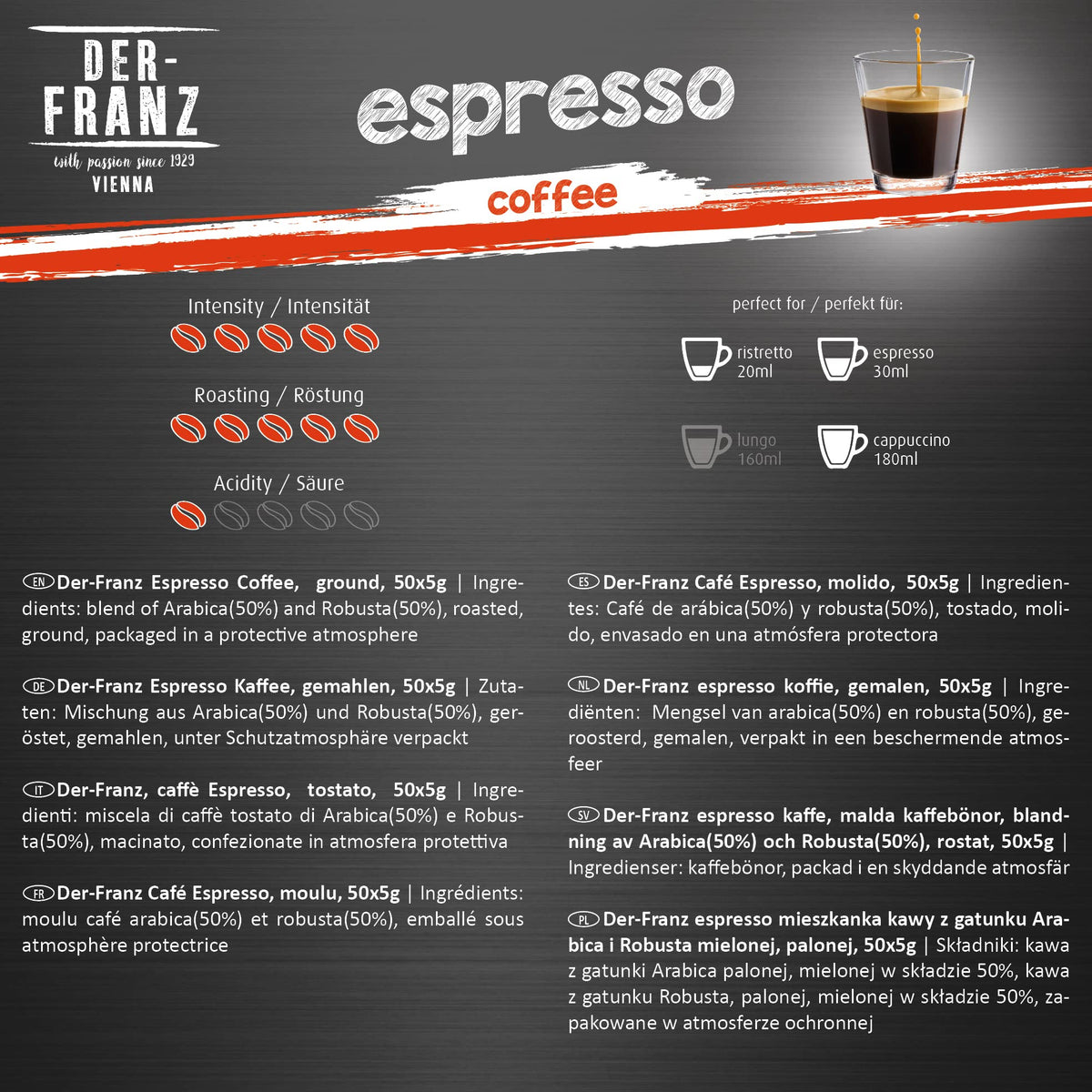 Der-Franz Nespresso Compatible Coffee Capsules - Espresso Flavor, 10 Count 3