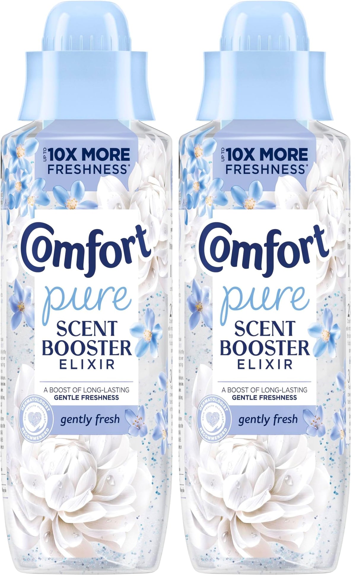 Comfort Pure Gently Fresh Scent Booster Liquid Fabric Softener - Long-Lasting Freshness, Dermatologist-Recommended | 460 ml (Pack of 2)