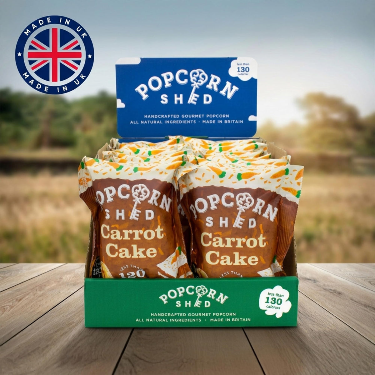Popcorn Shed Carrot Cake Gourmet Popcorn - Gluten Free, 16 x 24g Packs 6