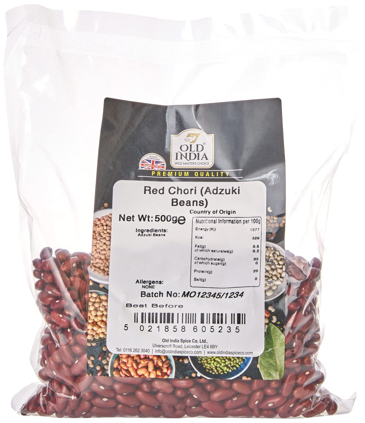 Old India Adzuki Beans - 100% Natural, Additive-Free | 500g