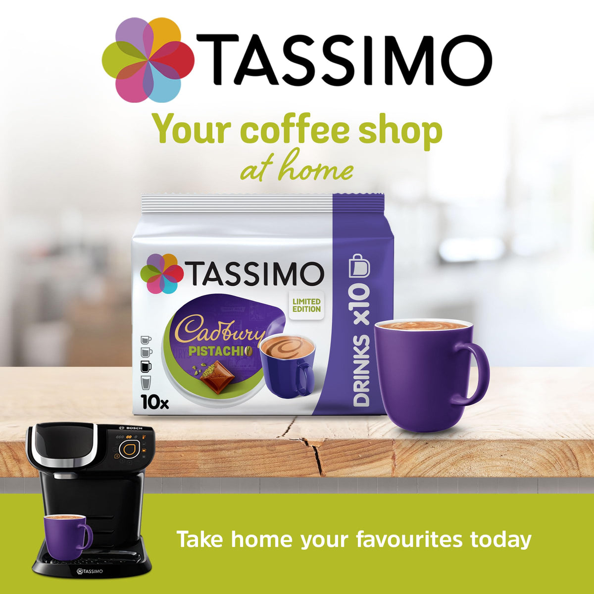 Tassimo Cadbury Pistachio Hot Chocolate Pods - 50 Drinks 3