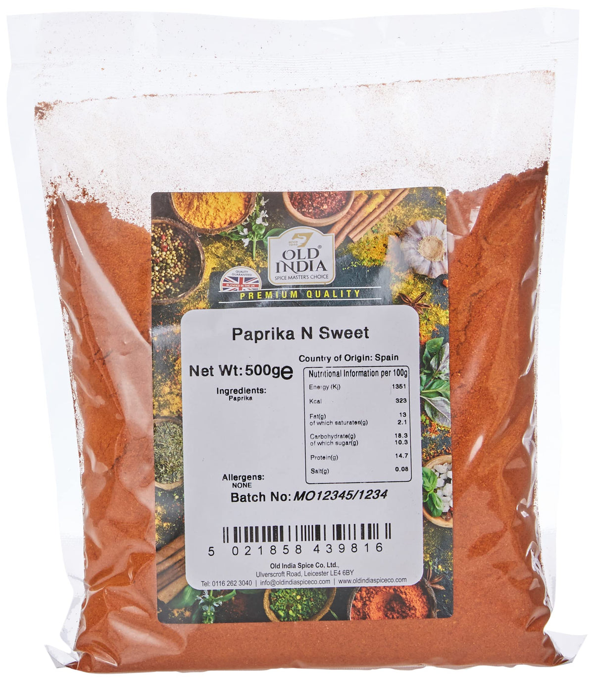 Old India Sweet Paprika Powder - 500g