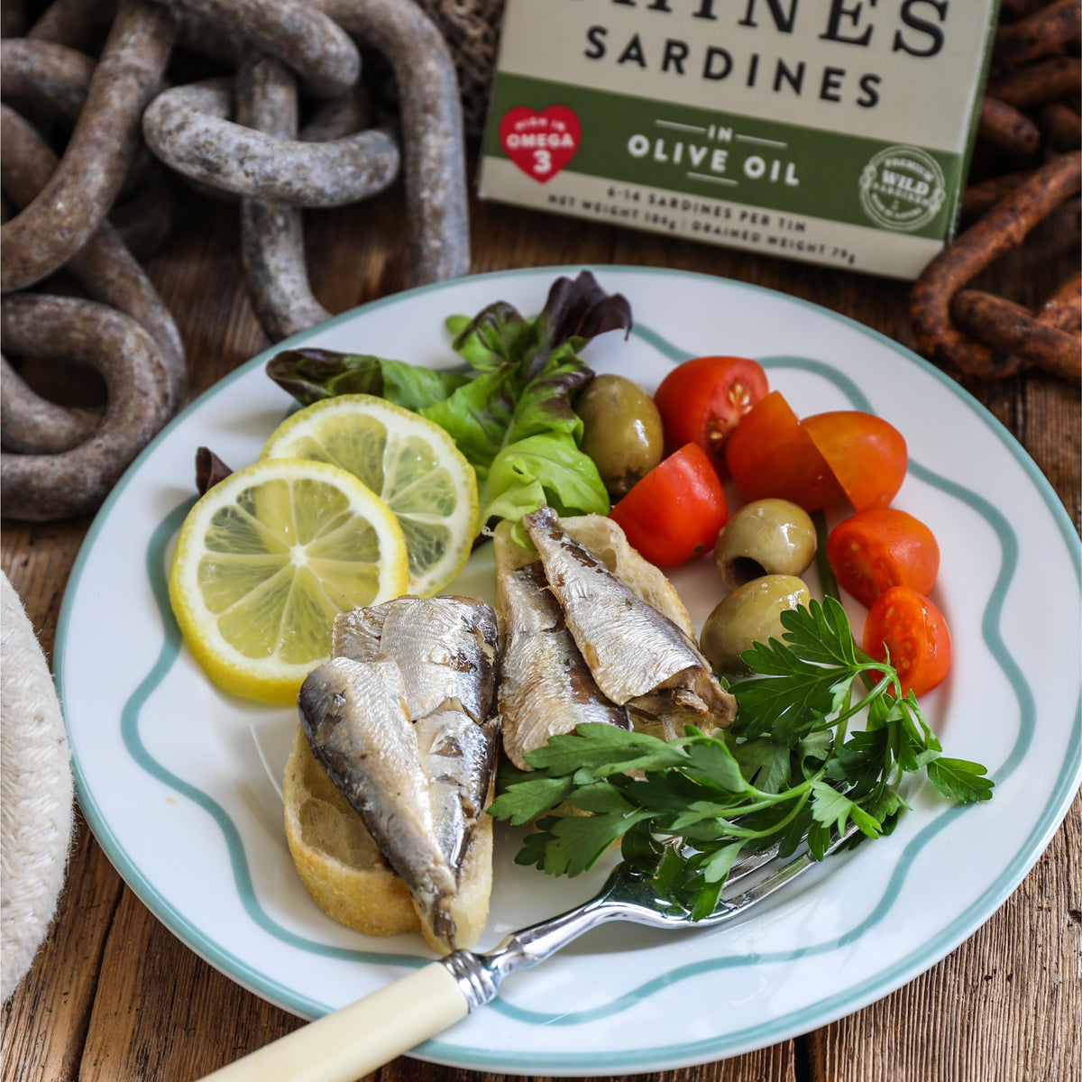 Shines Tinned Sardines in Olive Oil - 106g Can | Ready to Eat | Keto Friendly