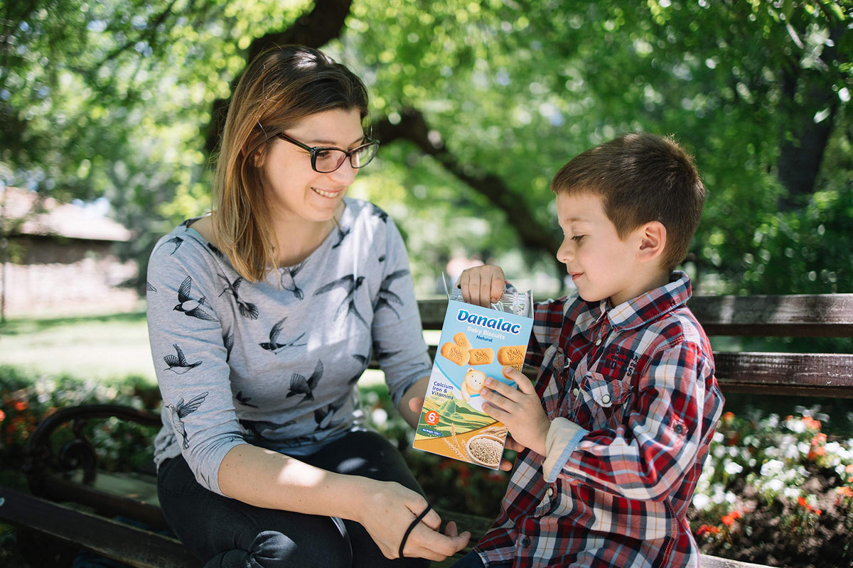 Danalac Natural Baby Biscuits - Finger Food Snack for Toddlers 6+ Months, 240g Pack of 2