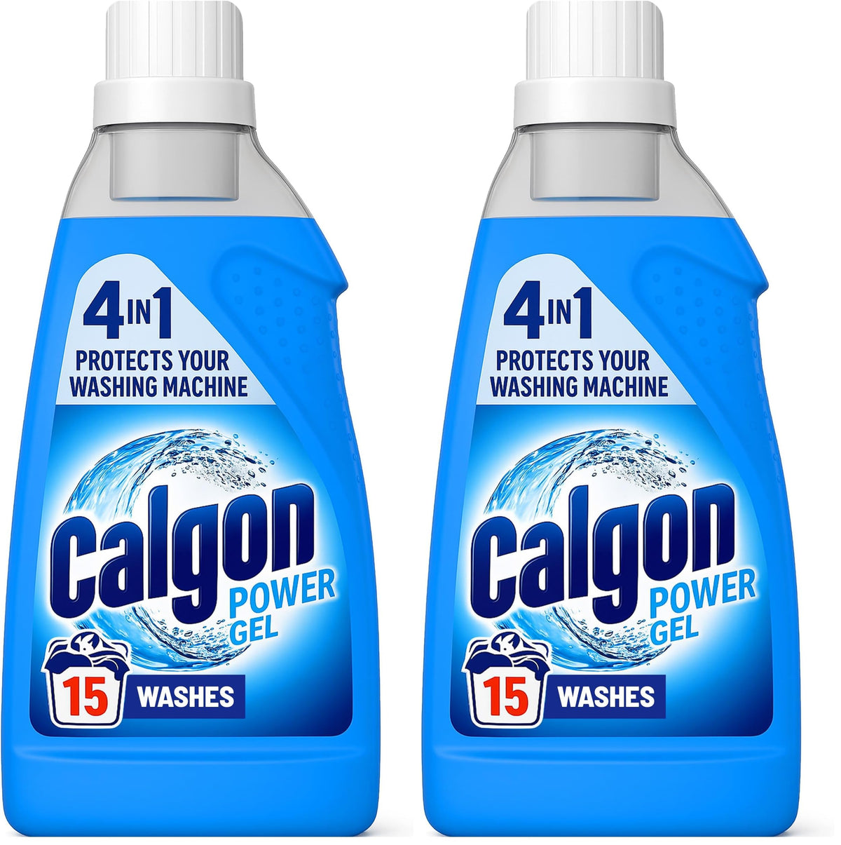Calgon 4-in-1 Washing Machine Cleaner and Water Softener Gel - Prevents Limescale & Odours | 750 ml (Pack of 2)