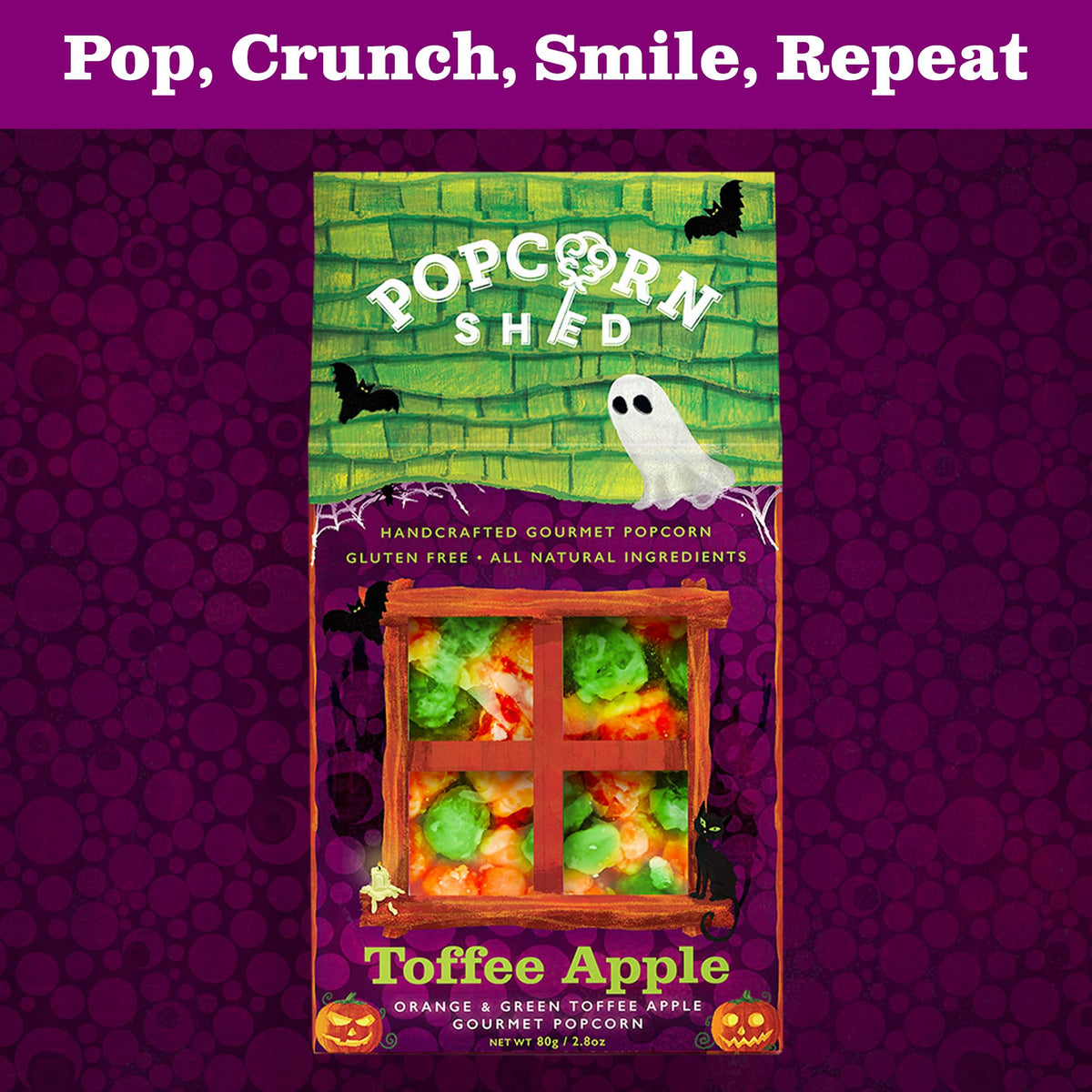 Popcorn Shed Toffee Apple Gourmet Popcorn - Sweet & Tangy Flavour | 80g 4