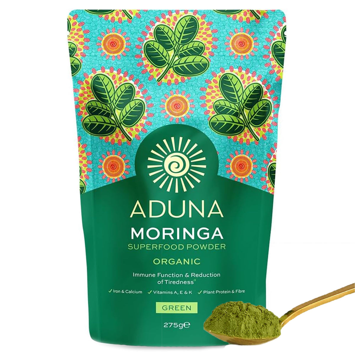 Aduna Moringa Powder - Certified Organic Superfood | 275g
