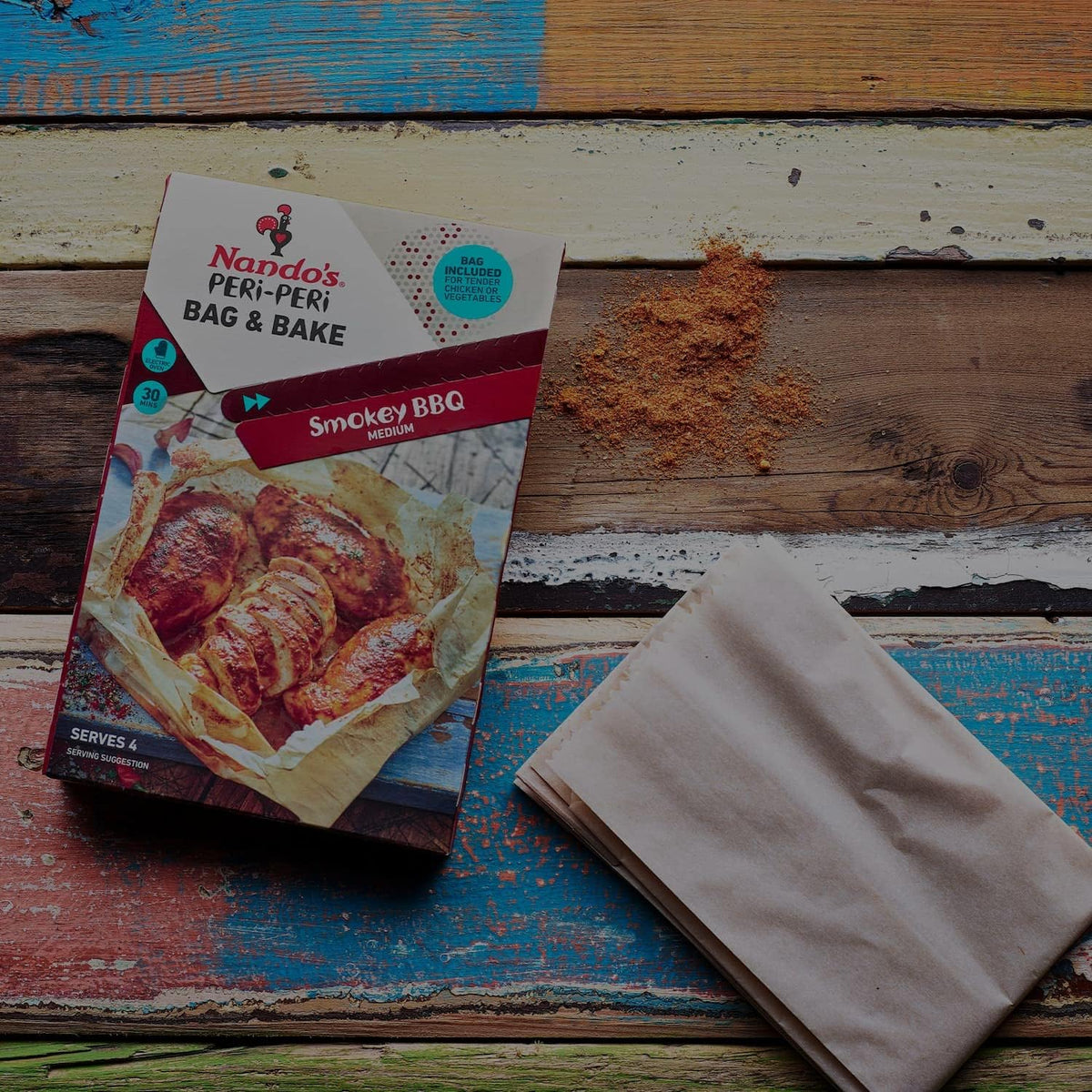 Nando's Smokey BBQ Bag & Bake Seasoning - Oven Safe Bags | 20g Pack of 3