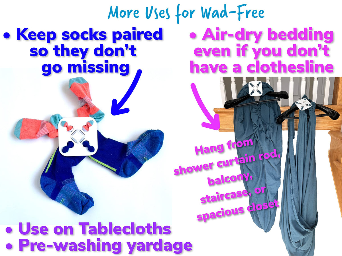 Wad-Free Bed Sheet Detangler - Prevents Tangles & Speeds Drying | 2 Count 5