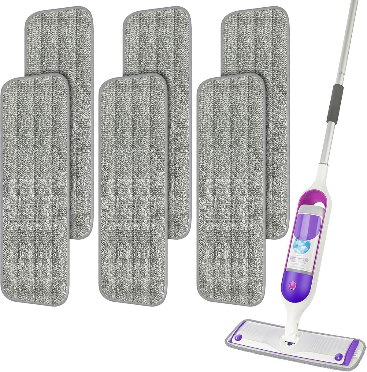 ILAVCOOL Microfiber Mop Pads - 6 Pack | Reusable & Machine Washable | For Tile, Wood & Composite Floors 1
