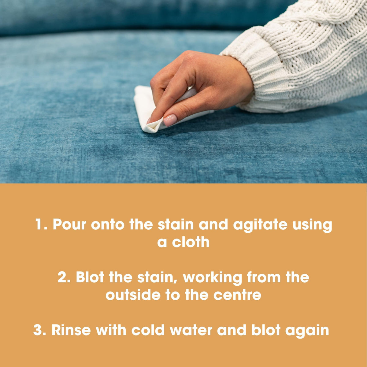 Furniture Clinic Fabric Stain Remover - Unscented Liquid for Food & Drink Stains, 125ml 3