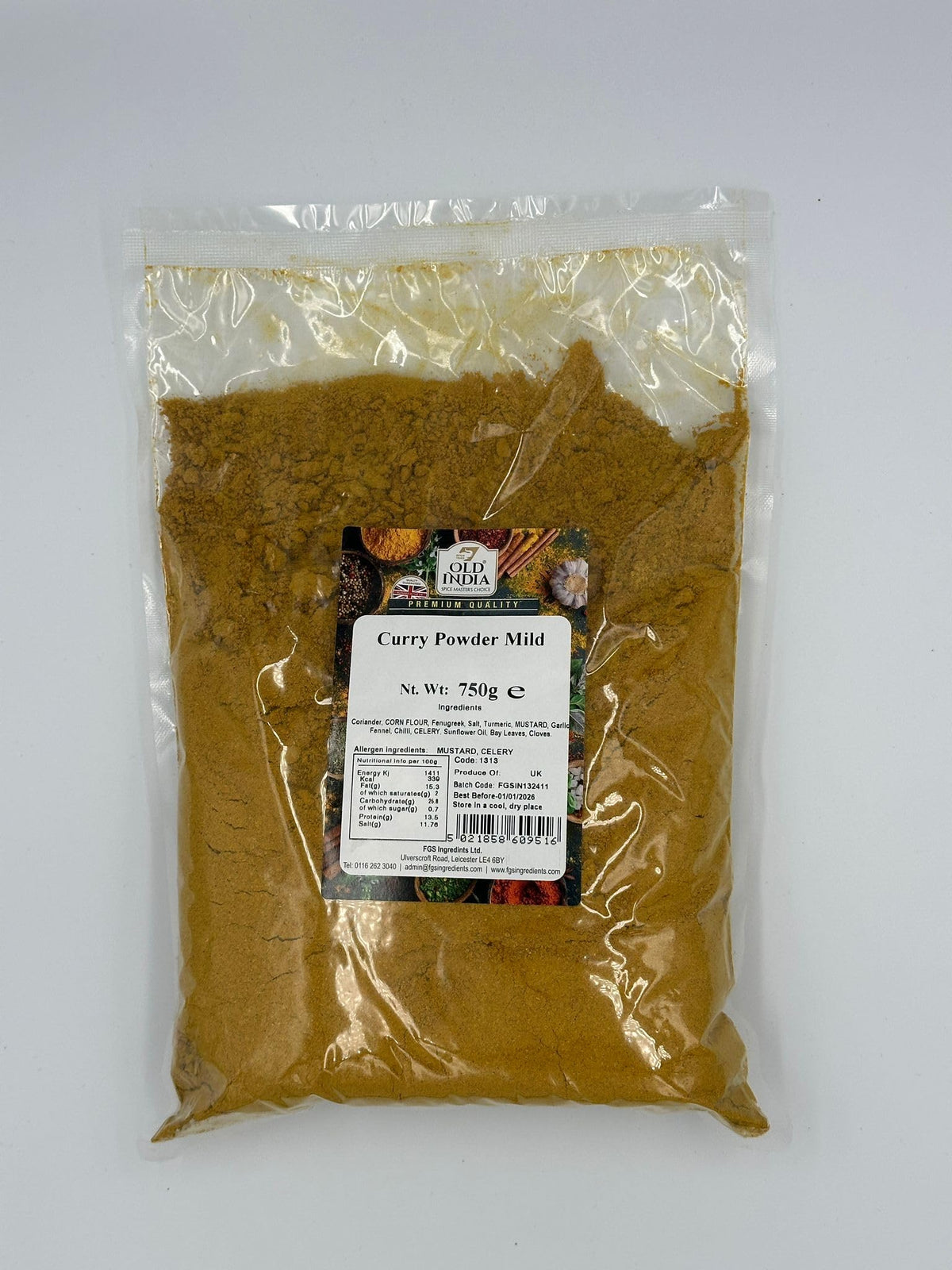 Old India Mild Curry Powder - 750g | Natural, Additive-Free, GMO-Free