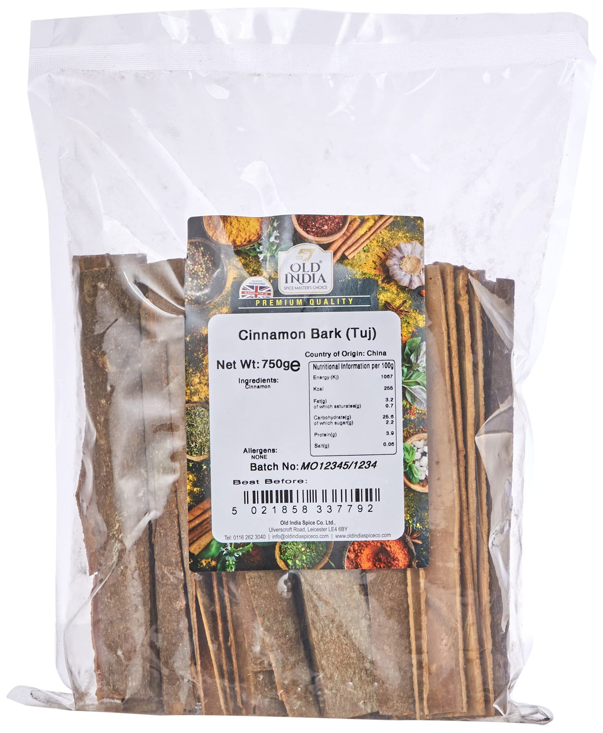 Old India Cinnamon Bark (Tuj) - 750g Whole Spices 1