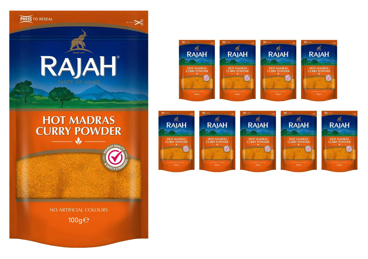 Rajah Hot Madras Curry Powder - Authentic Indian Spice Blend | 100g