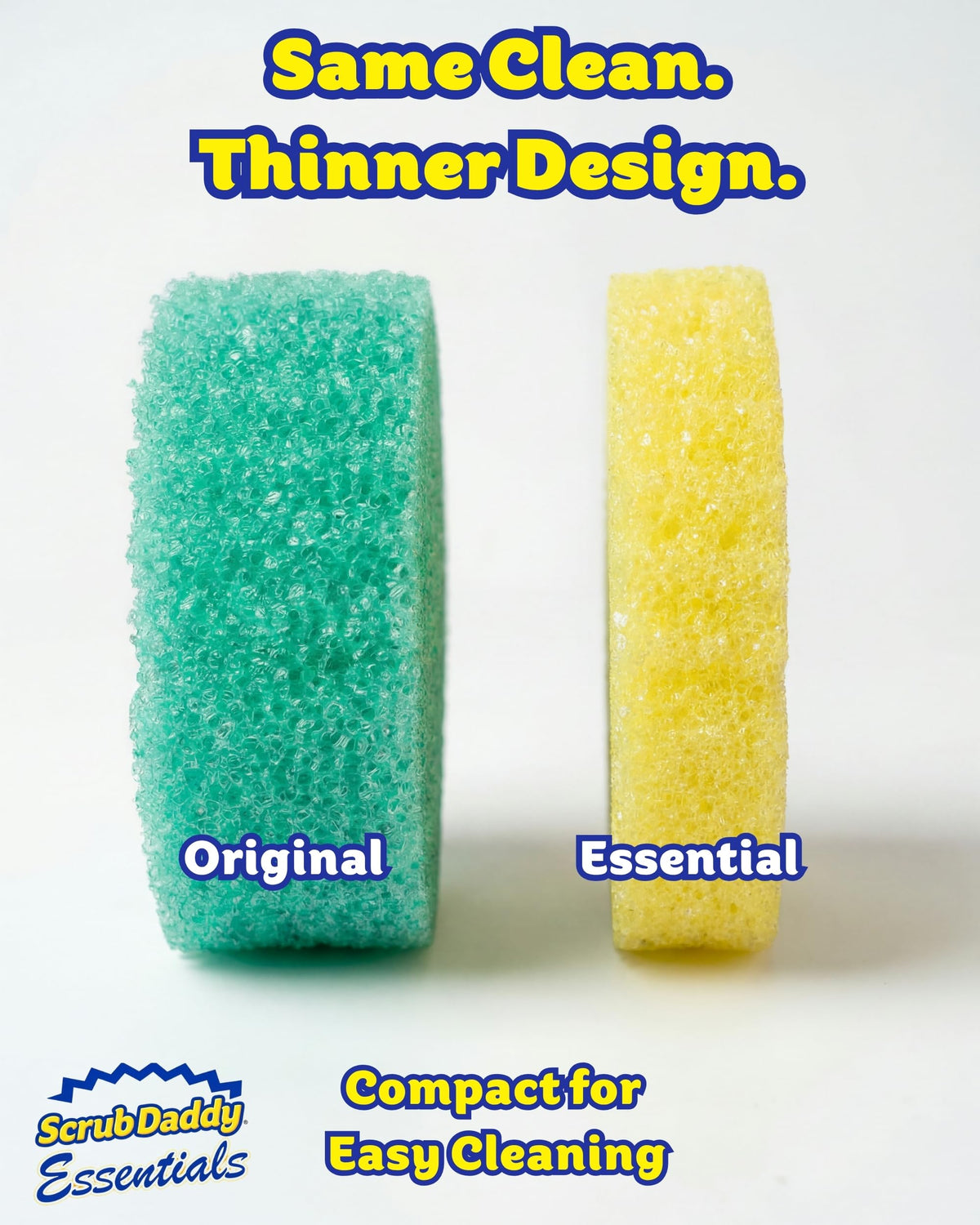 Scrub Daddy Essentials Sponges - Pack of 4 | Non-Scratch FlexTexture | Odor Resistant 2