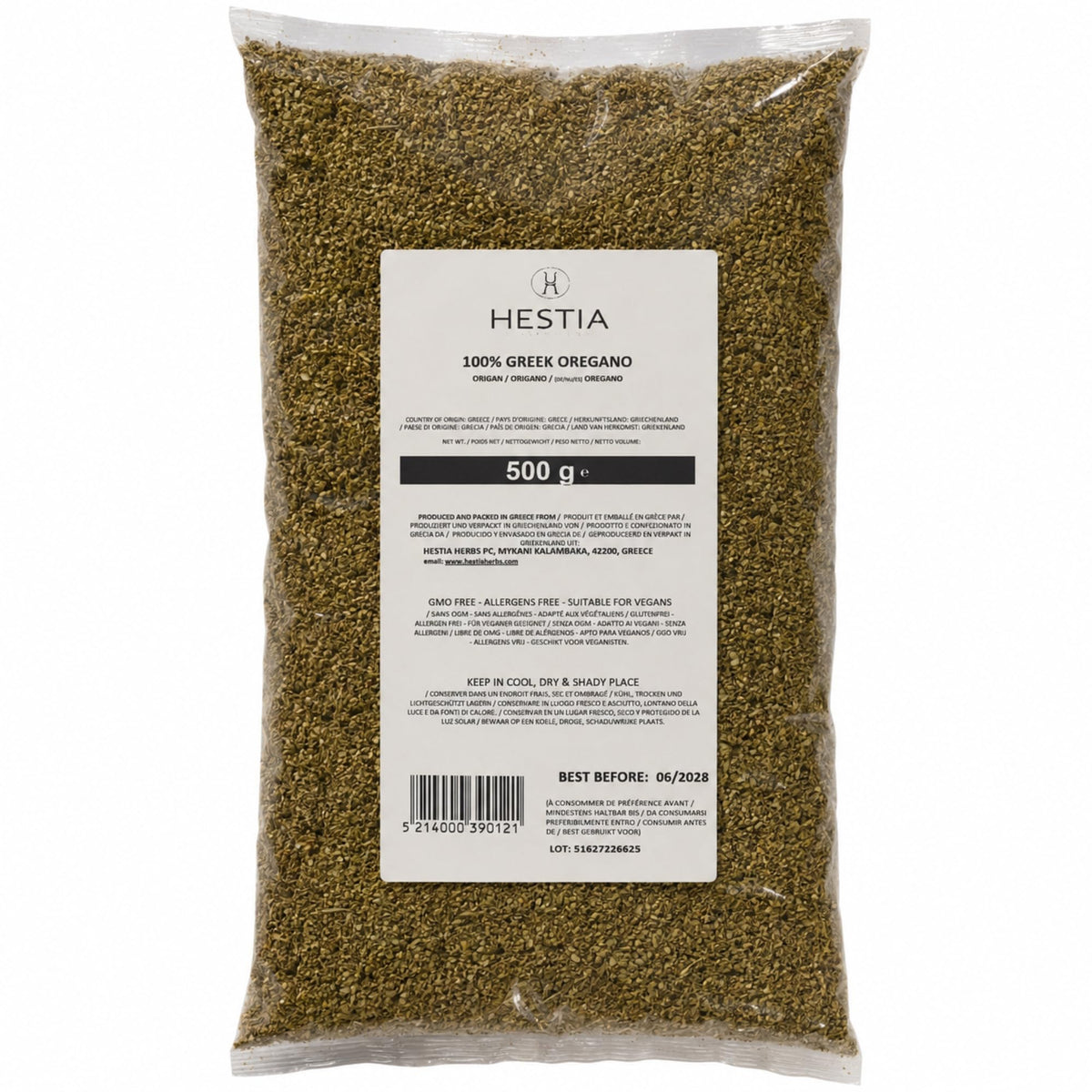 Hestia Herbs Greek Dried Oregano Flakes - 500g