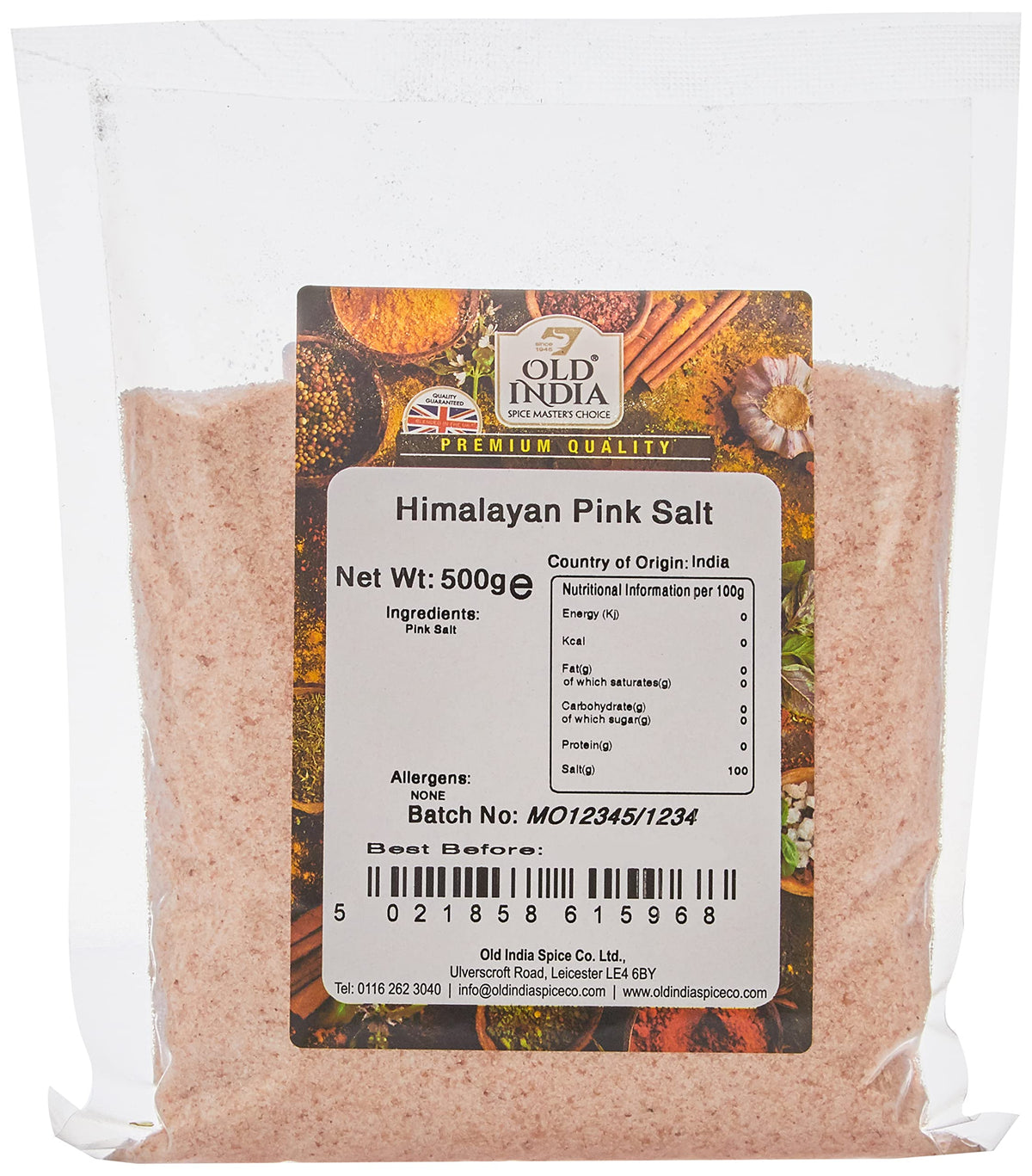Old India Himalayan Pink Salt - 100% Natural, Additive-Free | 500g