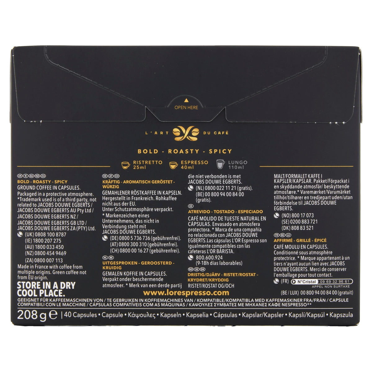 L'OR Espresso Forza Coffee Pods - Intensity 9 | Oak & Liquorice Notes | 40 Capsules 3