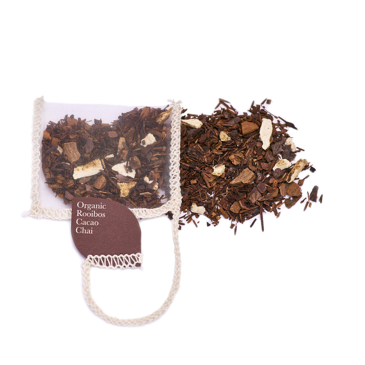Solaris Tea Organic Rooibos Cacao Chai Tea - Naturally Caffeine-Free | 40 Count Teabags | 80g
