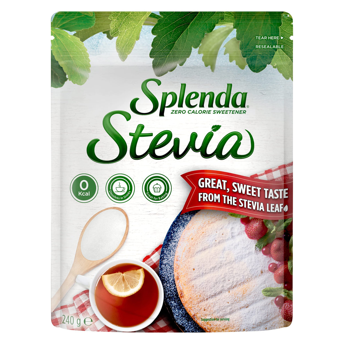 Splenda Stevia No Calorie Sweetener - Zero Calories, Baking Friendly | 240g Pouch 3