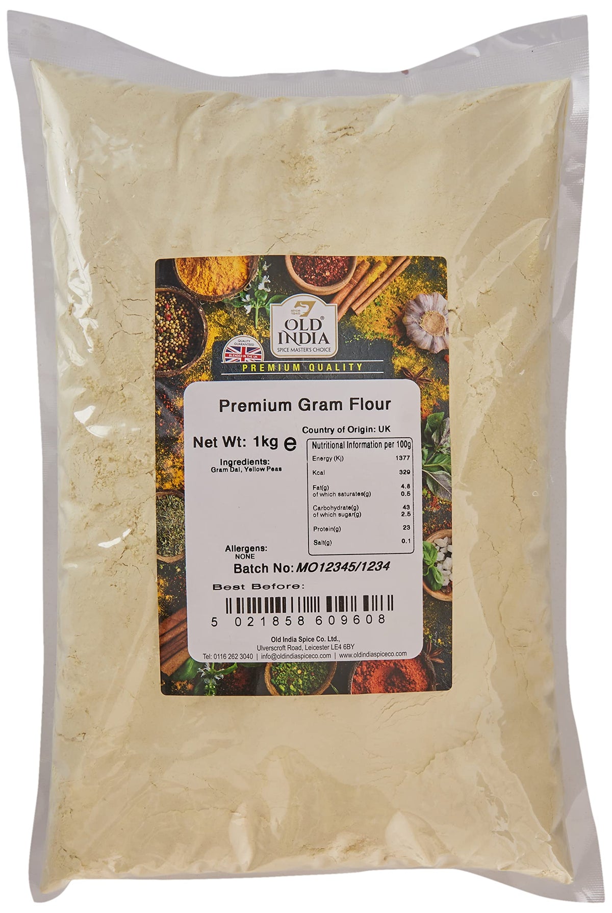 Old India Gram Flour - 1kg | Natural, Additive-Free, GMO-Free 1