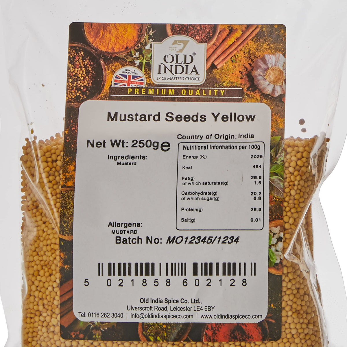 Old India Yellow Mustard Seeds - 250g | Natural & GMO Free