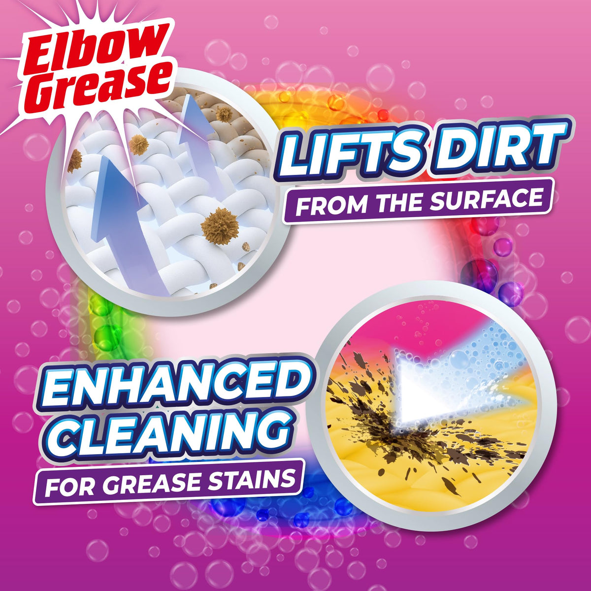 Elbow Grease Oxi Powder Stain Remover for Colours - 625g | Bleach Free | Works at Low Temperatures 5