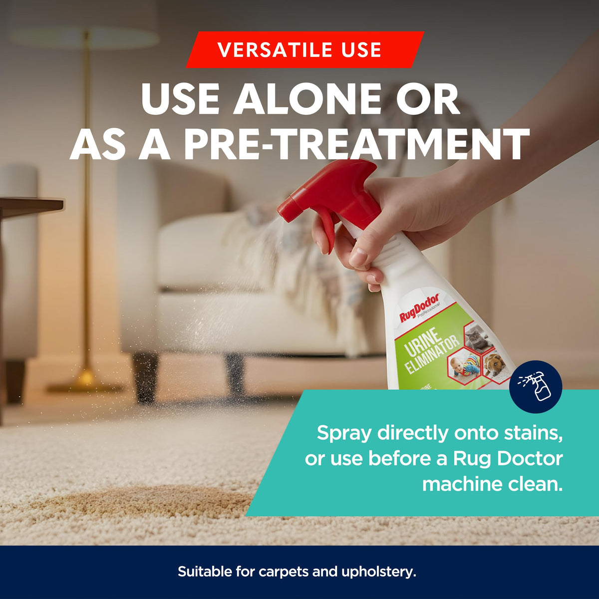 Rug Doctor Urine Eliminator - Pro-Enzymatic Formula for Pet Stains & Odors | 500 ml Trigger Spray (Pack of 2) 5