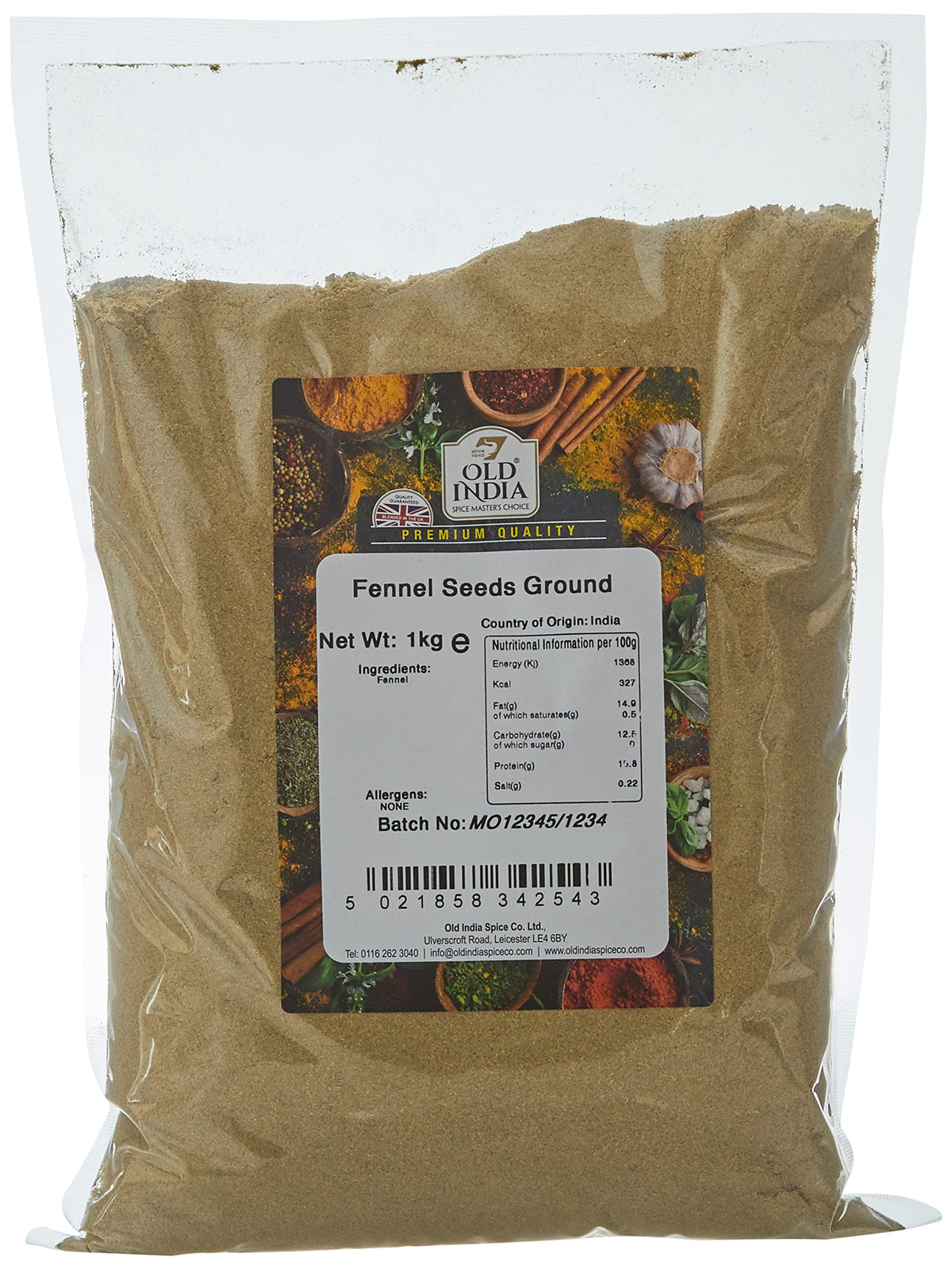 Old India Ground Fennel Seeds - 1kg | Natural & Additive-Free
