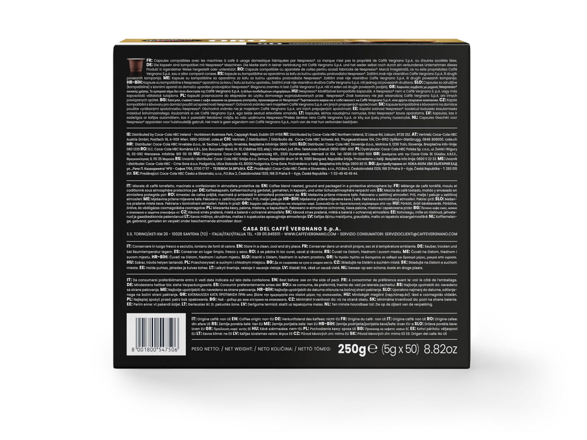 Caffè Vergnano 1882 Oro Nespresso Compatible Capsules - 50 Count, Compostable 9