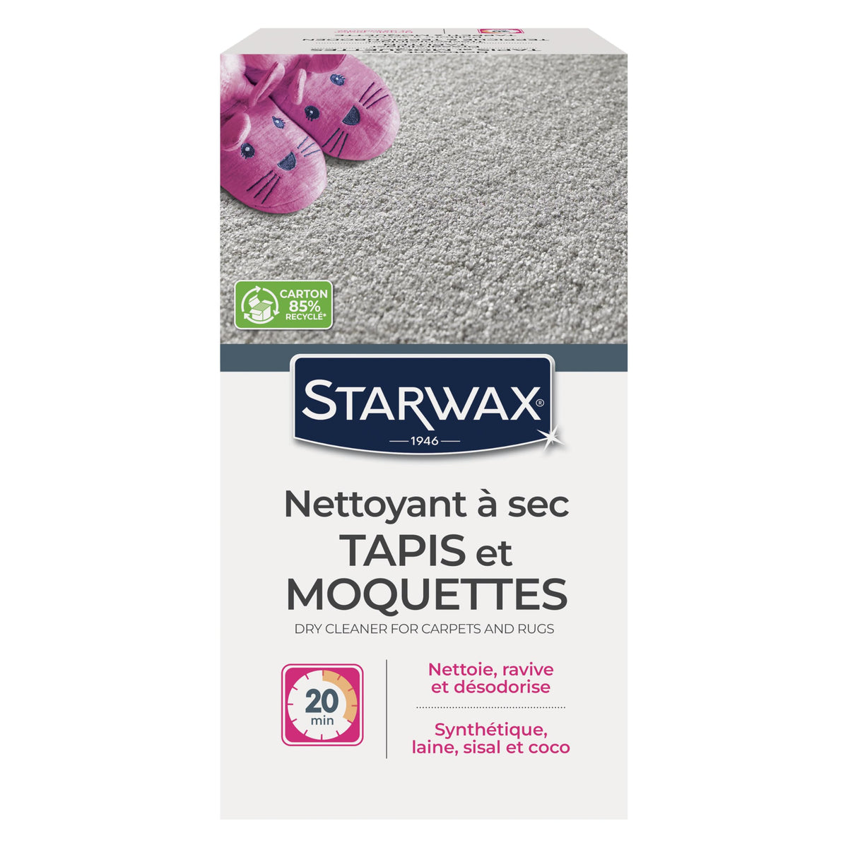 STARWAX Dry-Cleaning Flakes for Carpets & Rugs - Cleans, Revives & Deodorises | 500g