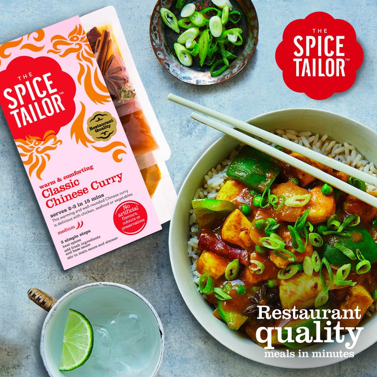 The Spice Tailor Classic Chinese Curry Sauce Kit - 5 Pack | 1225g 3
