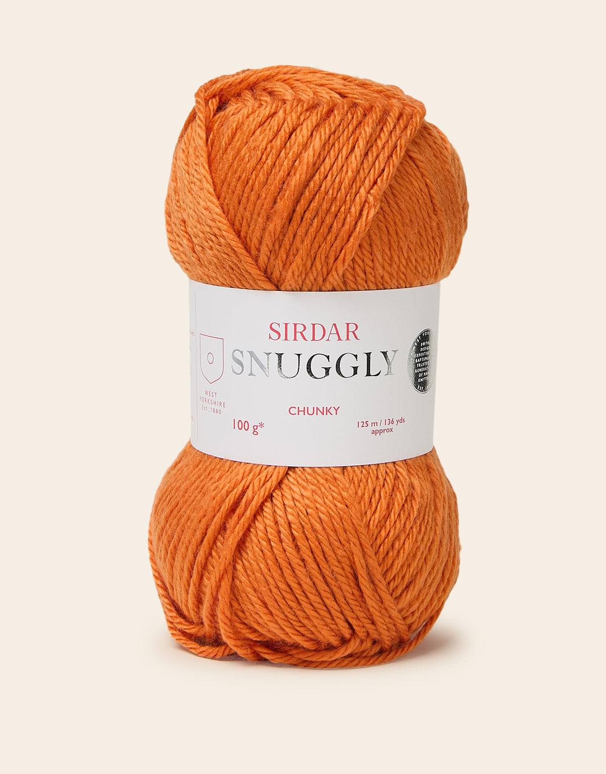 Sirdar Snuggly Chunky Yarn - 100g Skein | Pumpkin Color | Nylon & Acrylic Blend 1