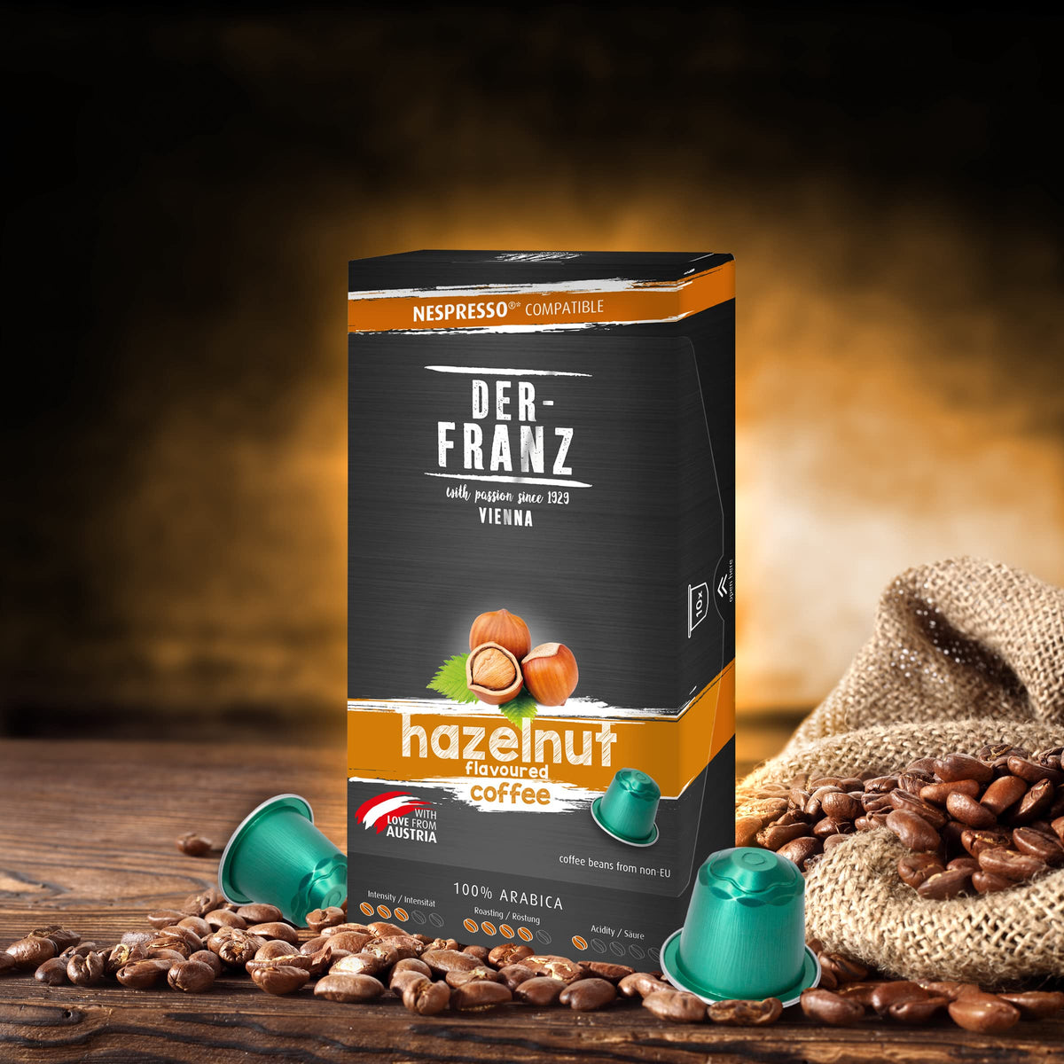 Der-Franz Hazelnut Aroma Coffee Capsules - 10 Count Pack of 4 4