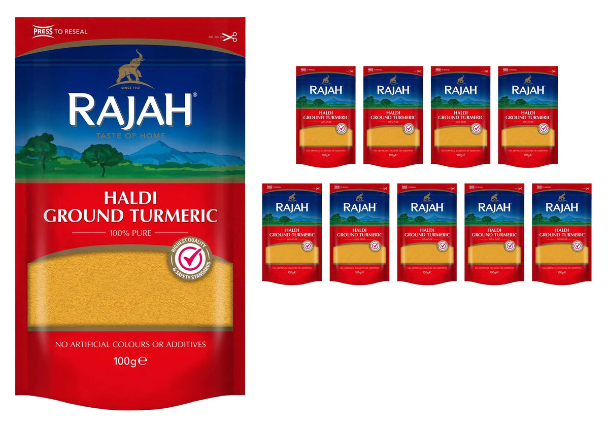 Rajah Ground Turmeric - 1000g | Vegetarian Society Approved | No Artificial Colours or Additives