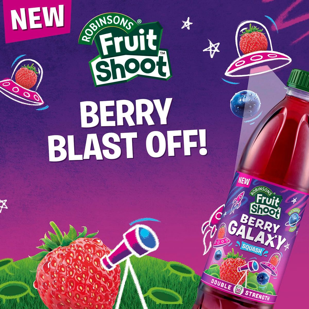 FRUIT SHOOT Berry Galaxy Squash - Double Strength, Strawberry & Blueberry Flavoured - 750 ml (Pack of 2) 5