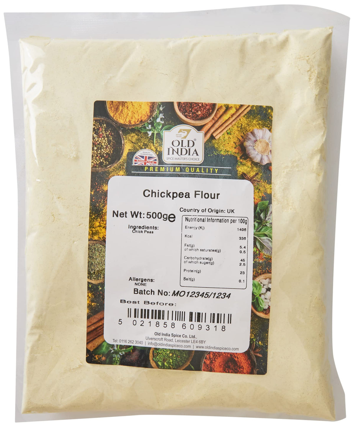 Old India Chickpea Flour - 500g 1