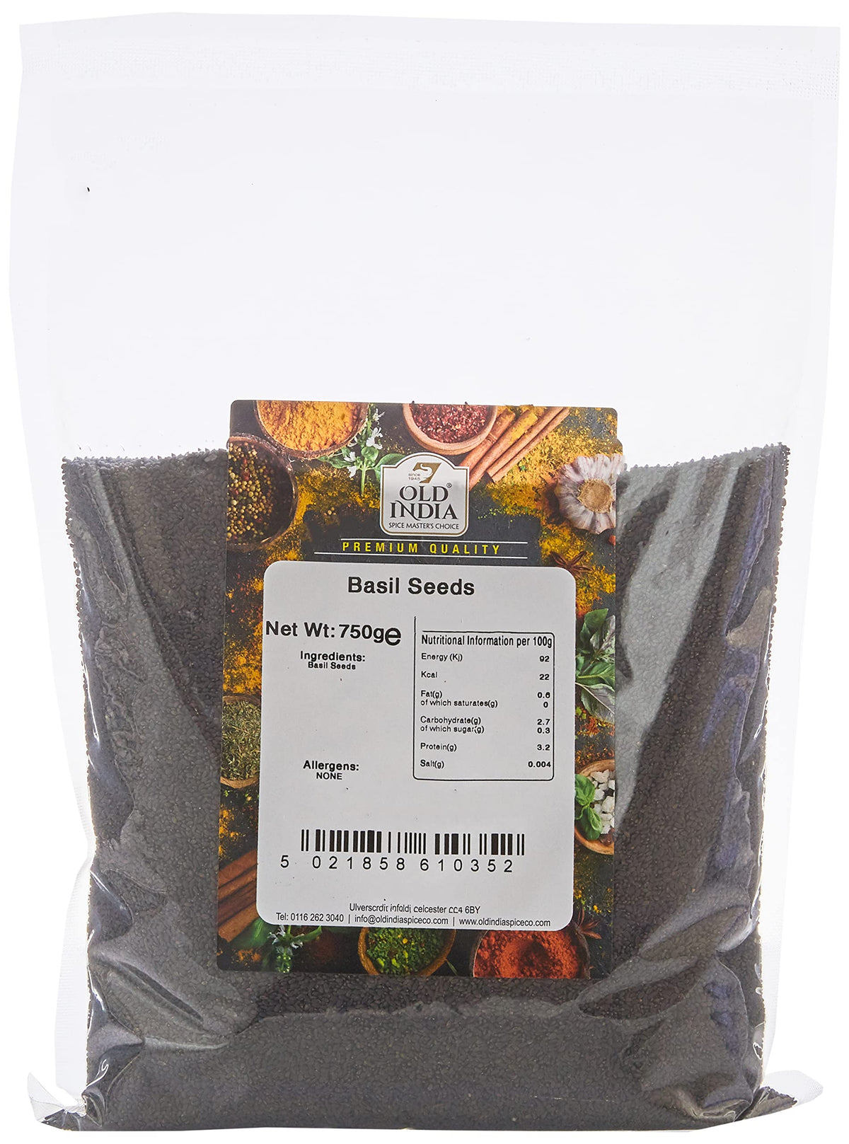 Old India Basil Seeds - 750g | Natural, Additive-Free, GMO-Free 1